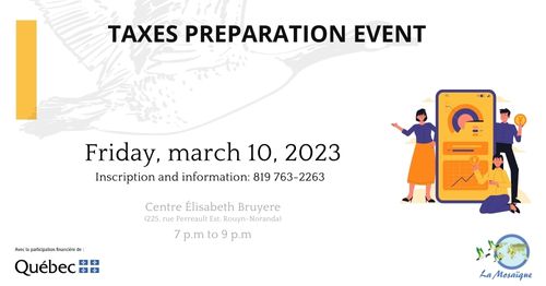 Taxes preparation event